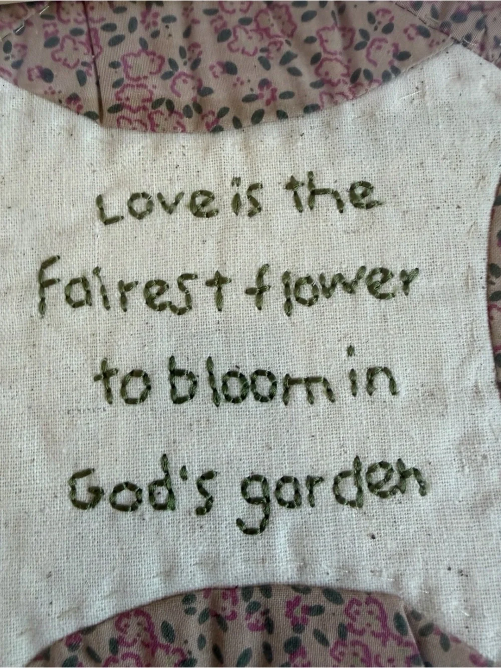 Vintage Cottagecore Framed Hand Embroidery Art Lot Garden Floral Wall Decor Set